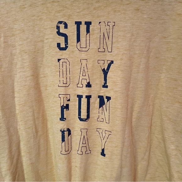 C&C California Mustard Long Sleeve SUNDAY FUNDAY Tee - Picture 2 of 5
